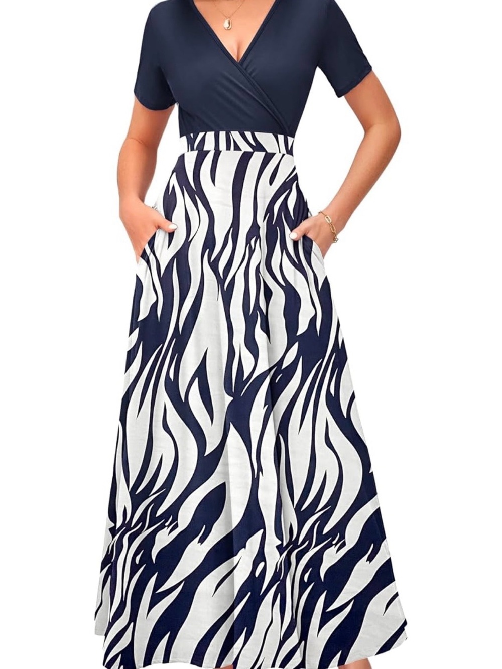 WNEEDU Women's Maxi Dress Ankle Length XL 16-18